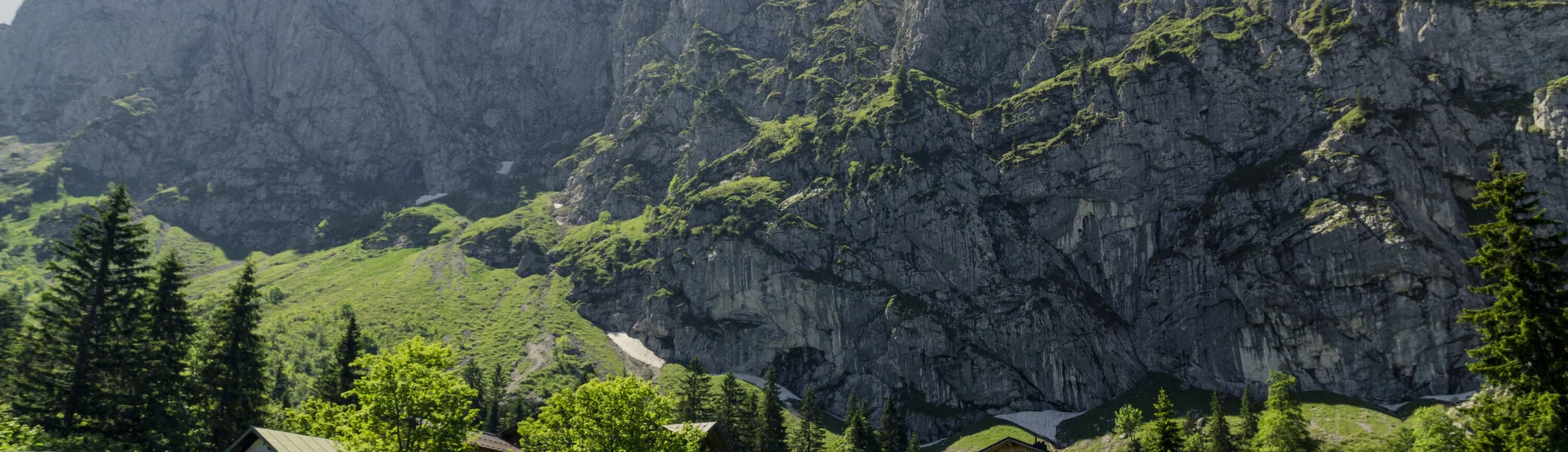 Drei Wanderer auf den grünen Berghängen der Chiemgauer Alpen | © DAV/Hans Herbig